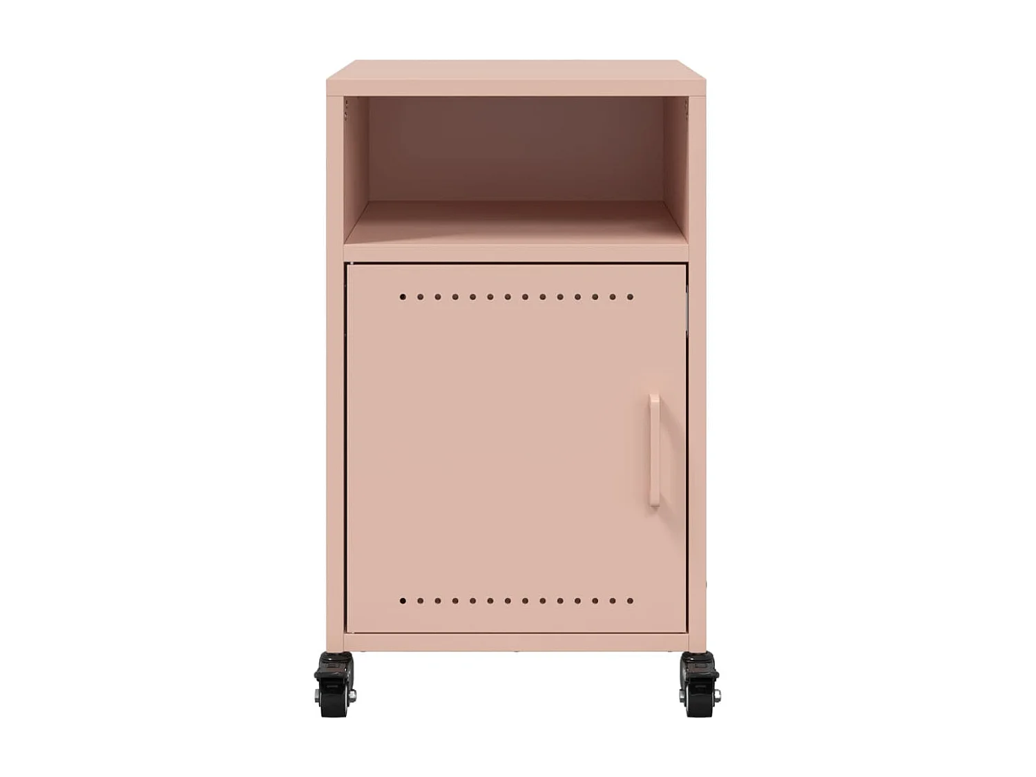 Table de chevet rose 36x39x59 cm acier