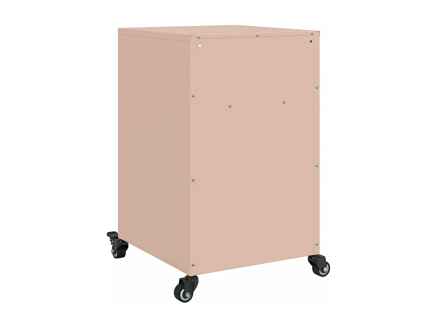 Table de chevet rose 36x39x59 cm acier