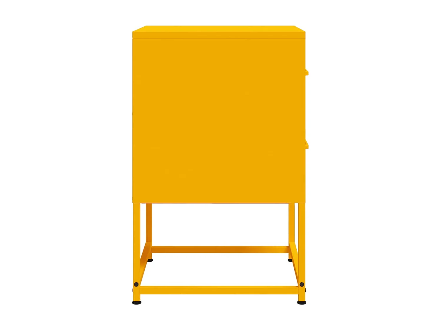 Tables de chevet 2 pièces jaune moutarde 36x39x60,5 cm acier