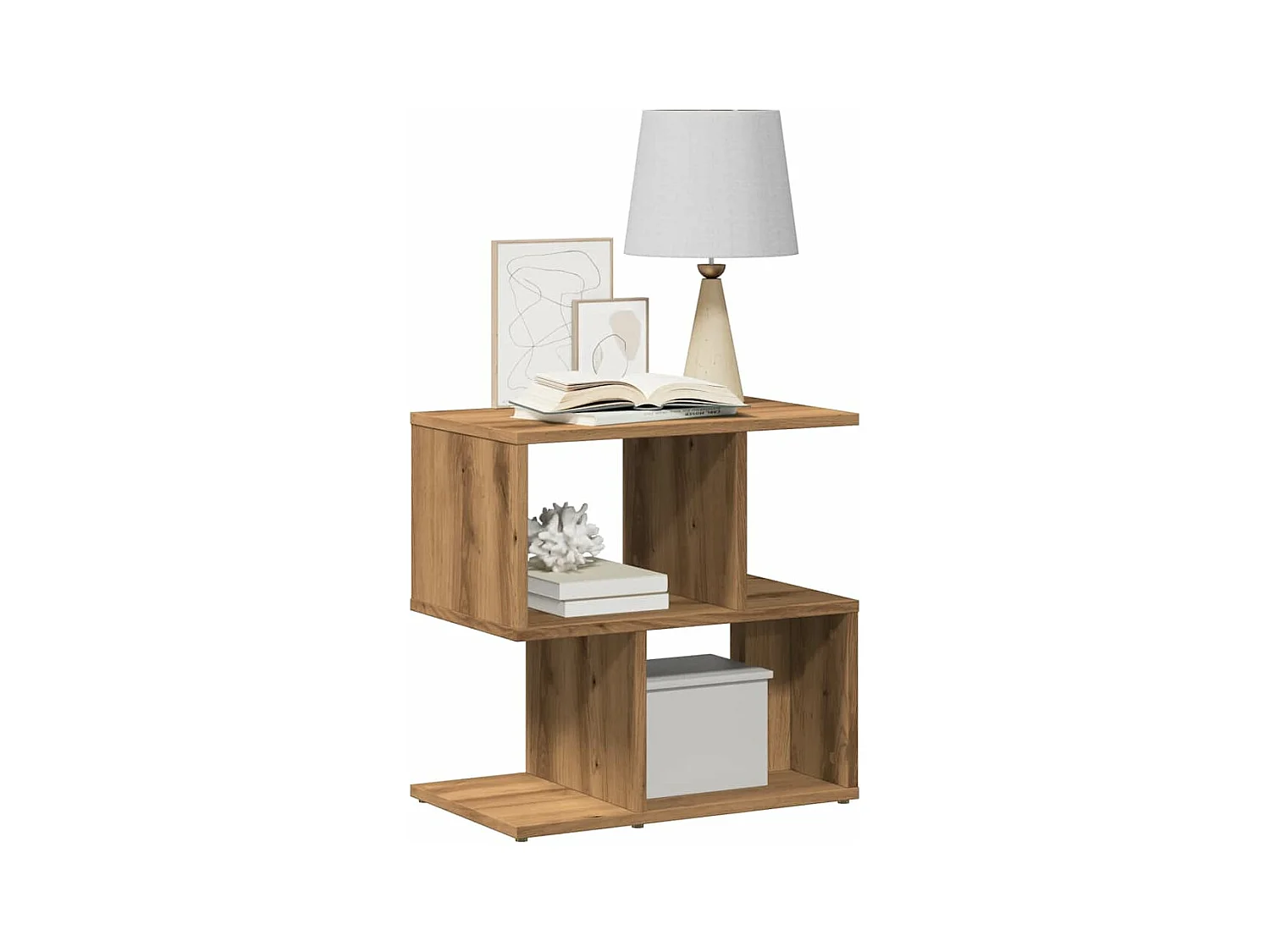 Tables de chevet 2 pièces chêne artisanal bois d'ingénierie