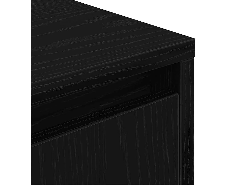 Table de chevet avec lumières LED noir 38x34x50 cm