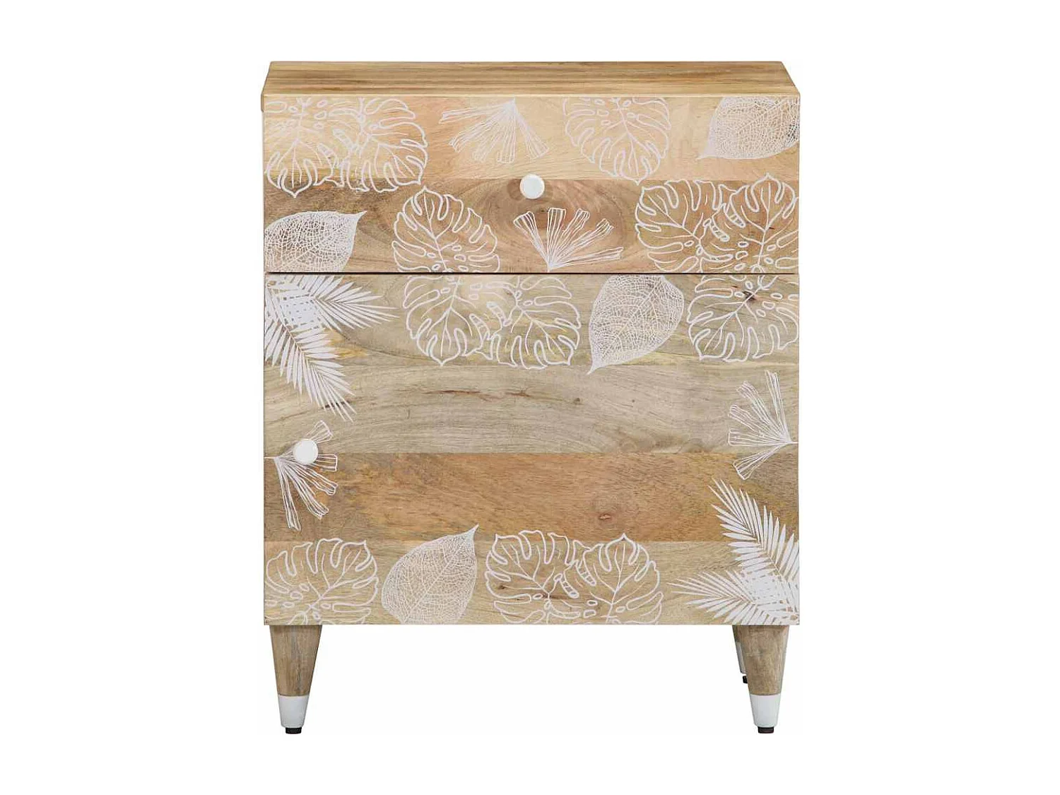 Table de chevet 50x33x60 cm bois de manguier massif