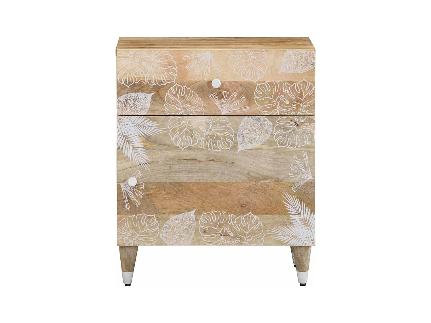 Table de chevet 50x33x60 cm bois de manguier massif