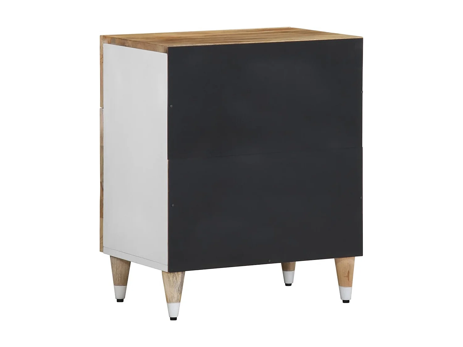 Mesita de noche madera maciza de mango 50x33x60 cm