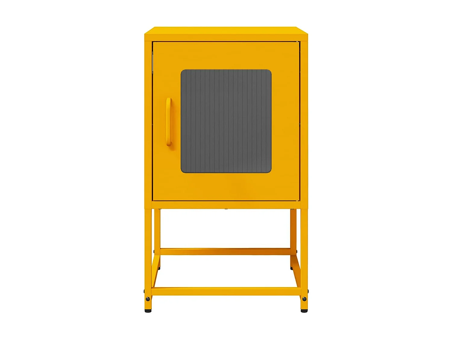 Table de chevet jaune moutarde 36x39x60,5 cm