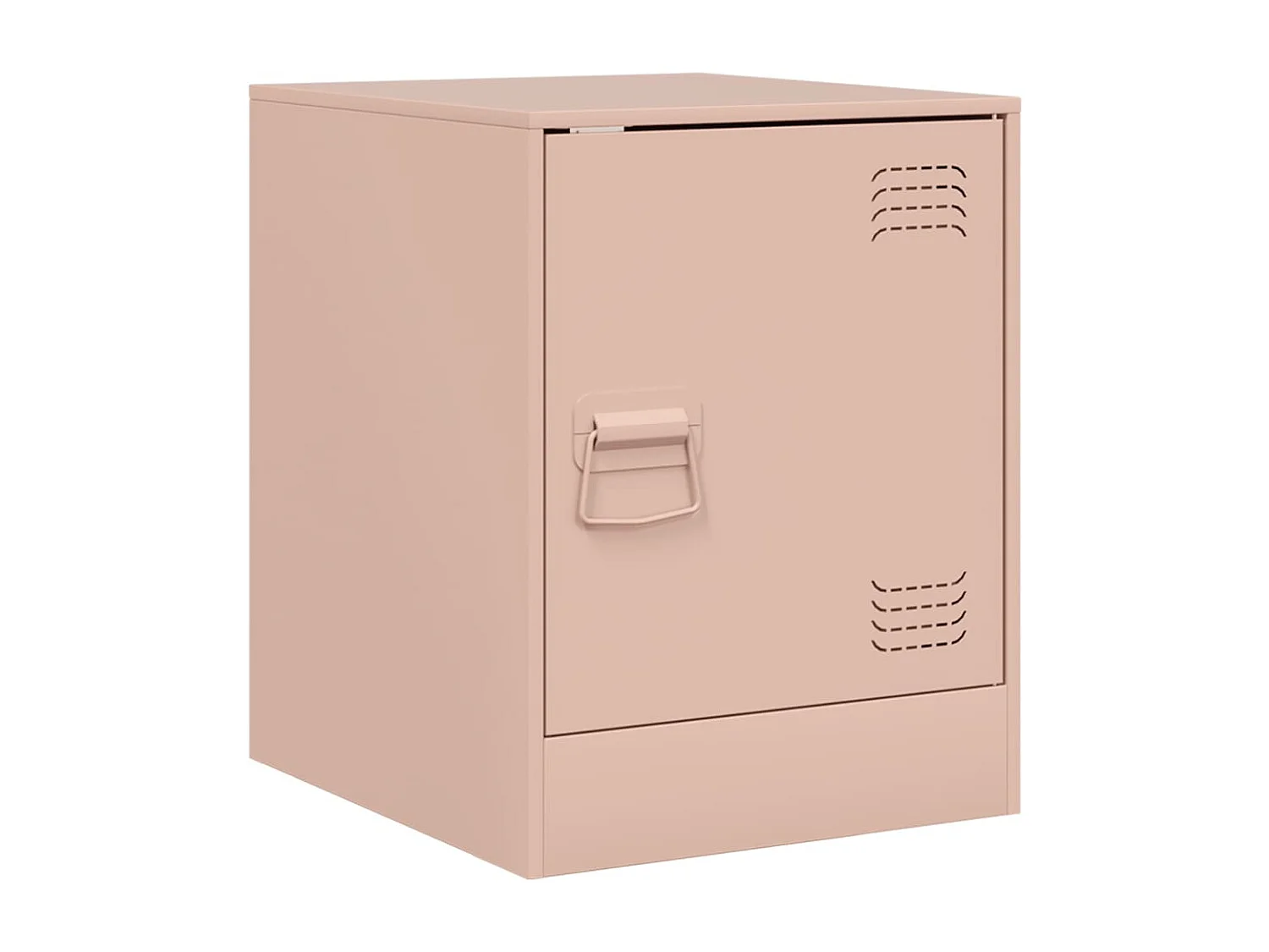 Table de chevet rose 34,5x39x44 cm acier