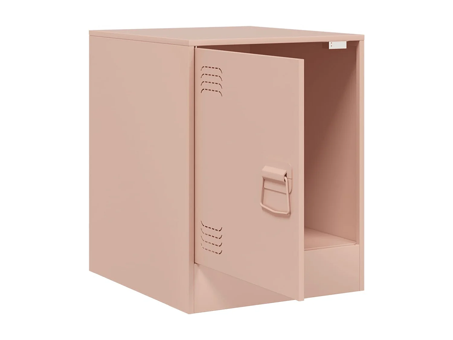 Table de chevet rose 34,5x39x44 cm acier