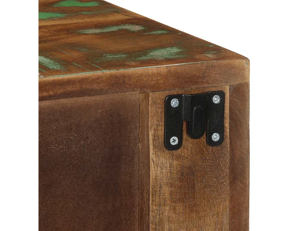 Table de chevet murale bois massif de récupération