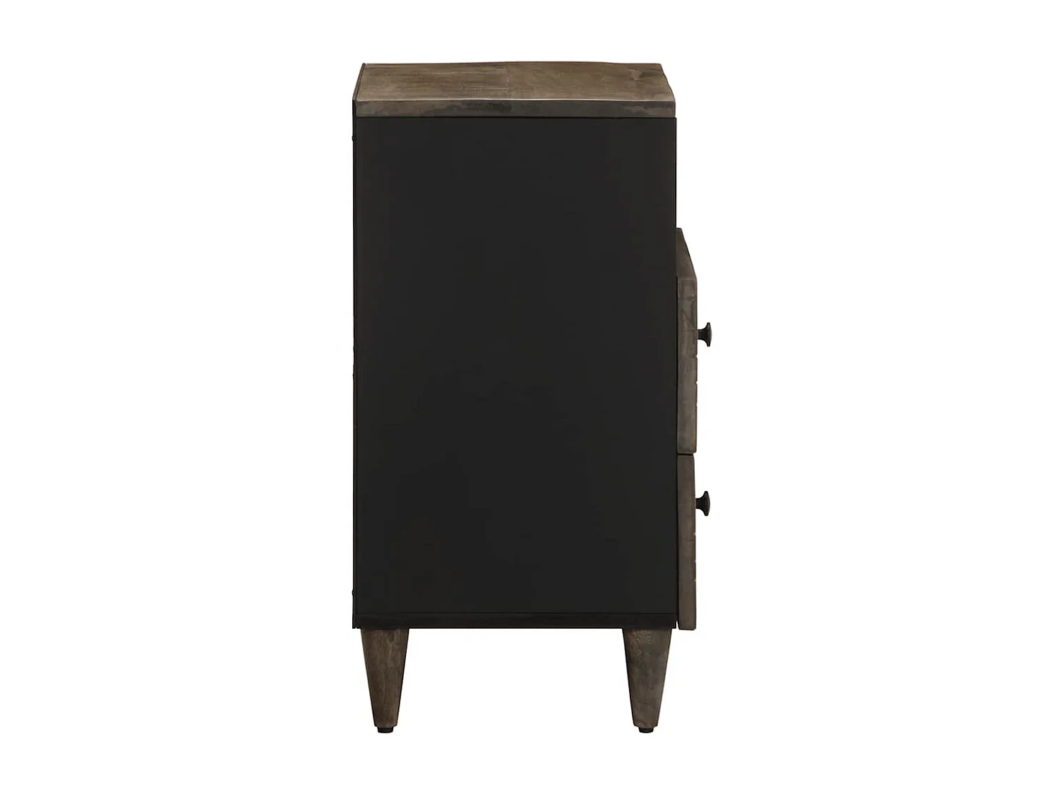 Mesa de cabeceira cinzento claro 50x33x60 cm