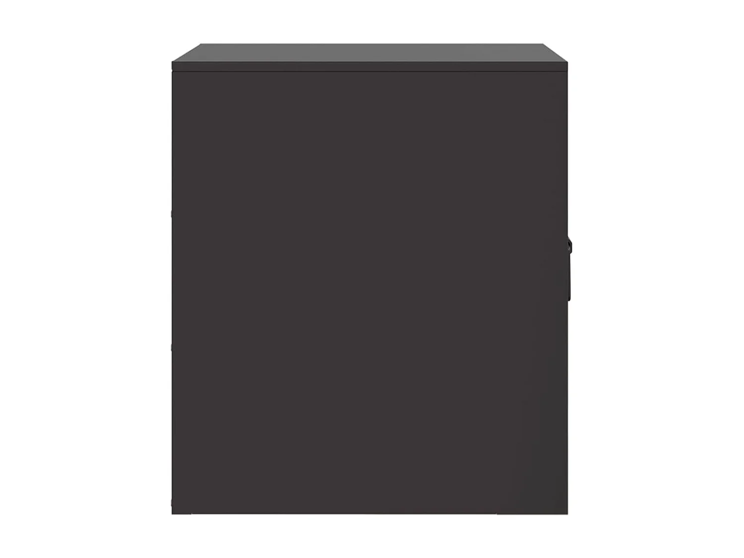 Table de chevet noir 34,5x39x44 cm acier