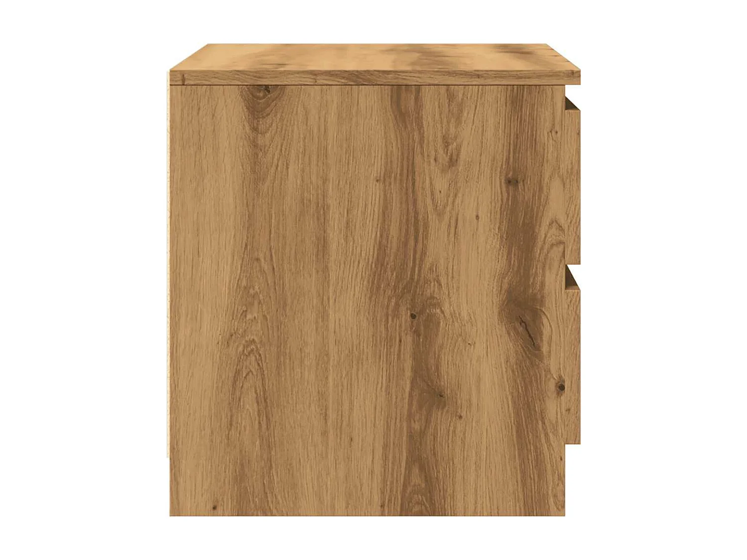 Tables chevet 2pièces chêne artisanal 50x40x43.5cm bois ingénierie