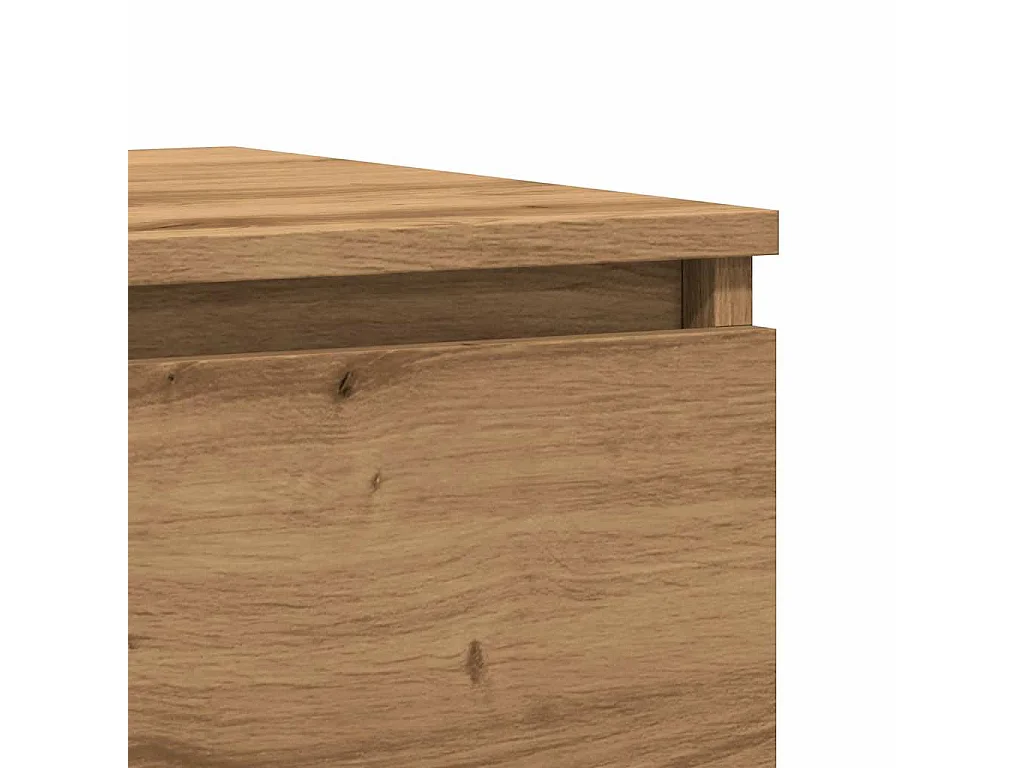 Tables chevet 2pièces chêne artisanal 50x40x43.5cm bois ingénierie