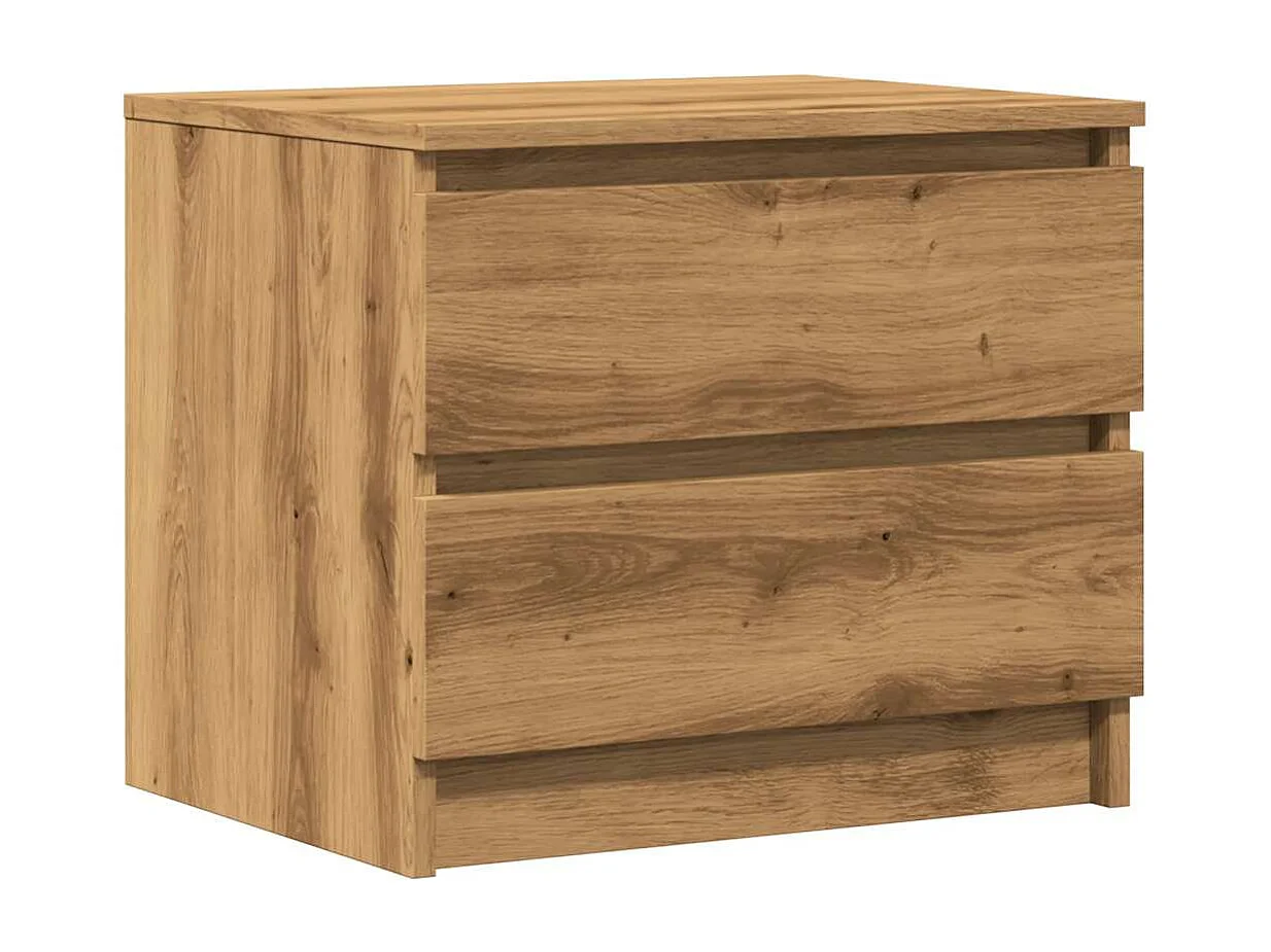 Mesitas de noche 2 unidades madera ingeniería roble 50x40x43.5 cm