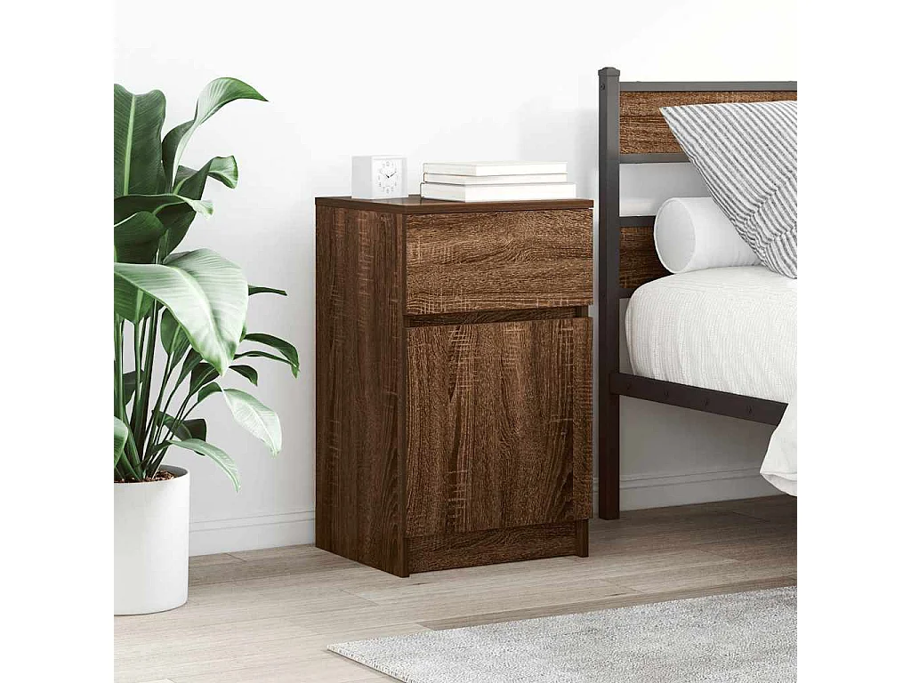 Table de chevet Chêne marron 39x35x65 cm Bois d'ingénierie