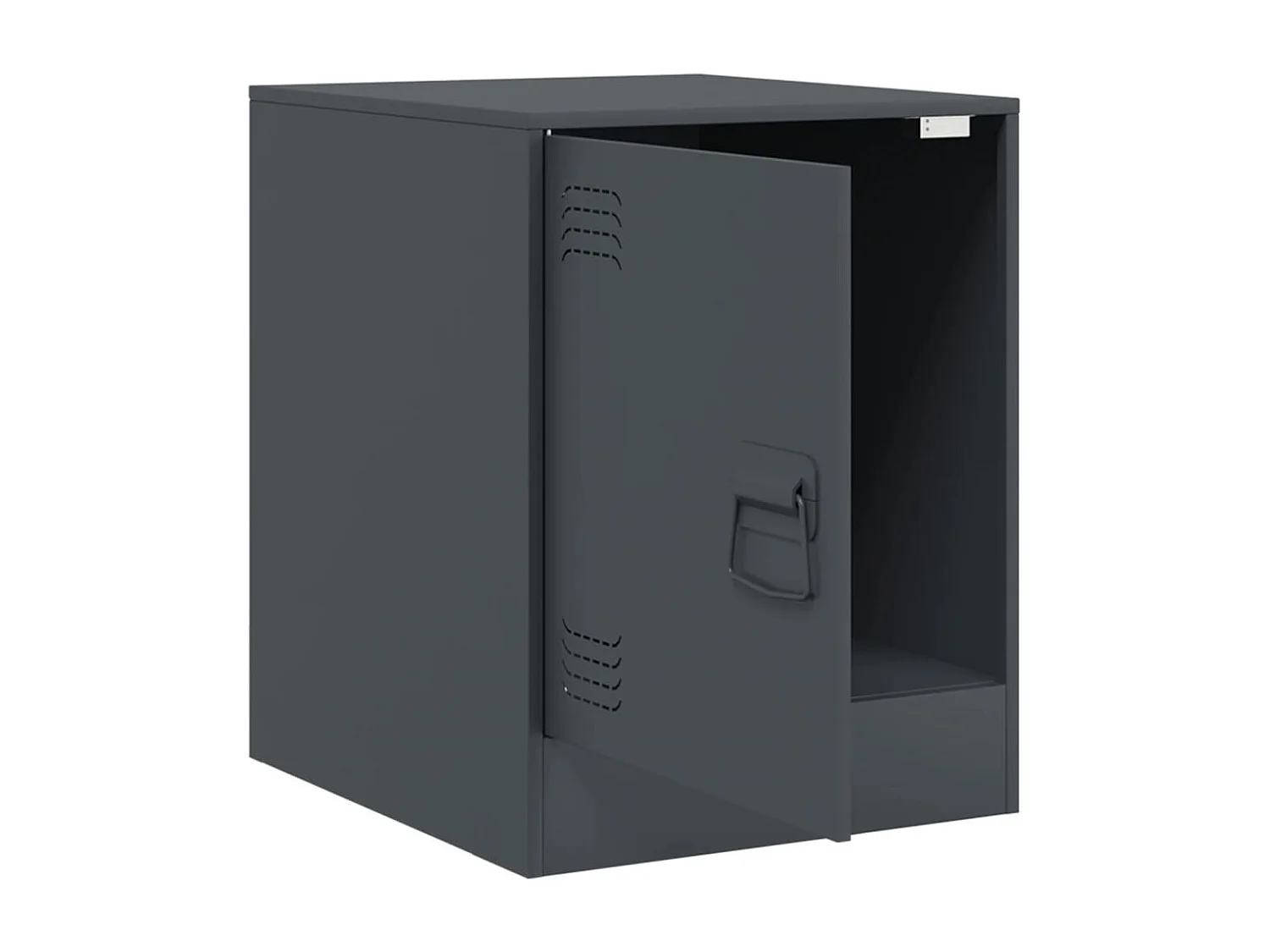 Table de chevet anthracite 34,5x39x44 cm acier