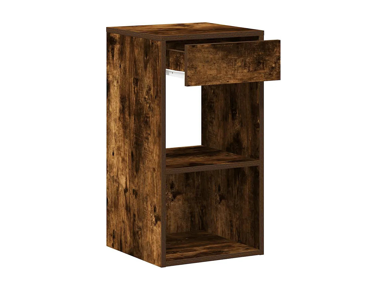 Tables de chevet avec tiroir 2 pièces chêne fumé 35x34x66,5 cm