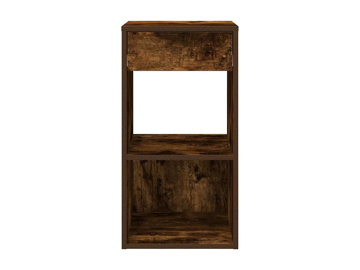 Tables de chevet avec tiroir 2 pièces chêne fumé 35x34x66,5 cm