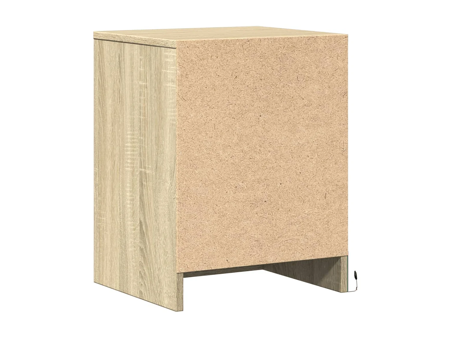 Tables de chevet et lumières LED 2 pièces chêne sonoma