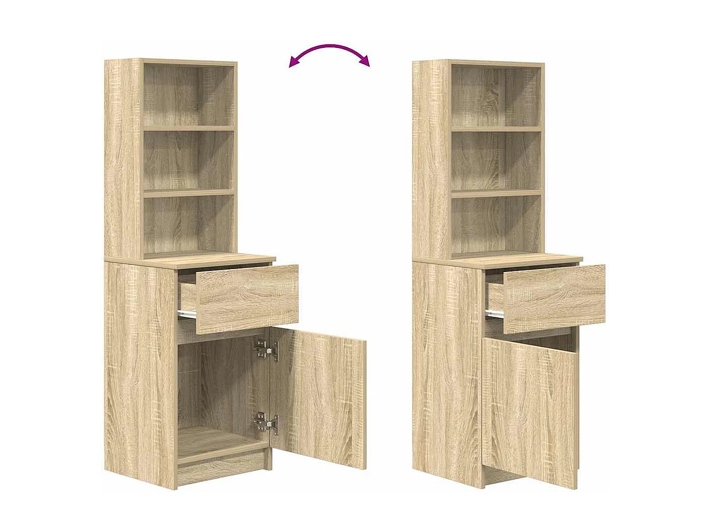 Table de chevet chêne sonoma 39x35x125 cm bois d’ingénierie