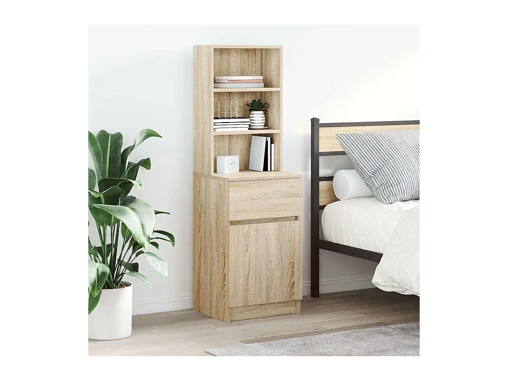 Table de chevet chêne sonoma 39x35x125 cm bois d’ingénierie