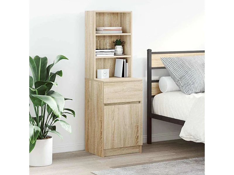 Table de chevet chêne sonoma 39x35x125 cm bois d’ingénierie