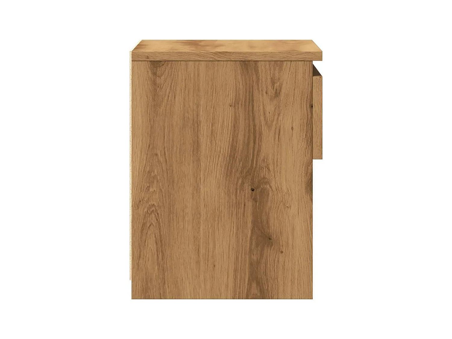 Table de chevet chêne artisanal 40x30x39 cm bois d'ingénierie