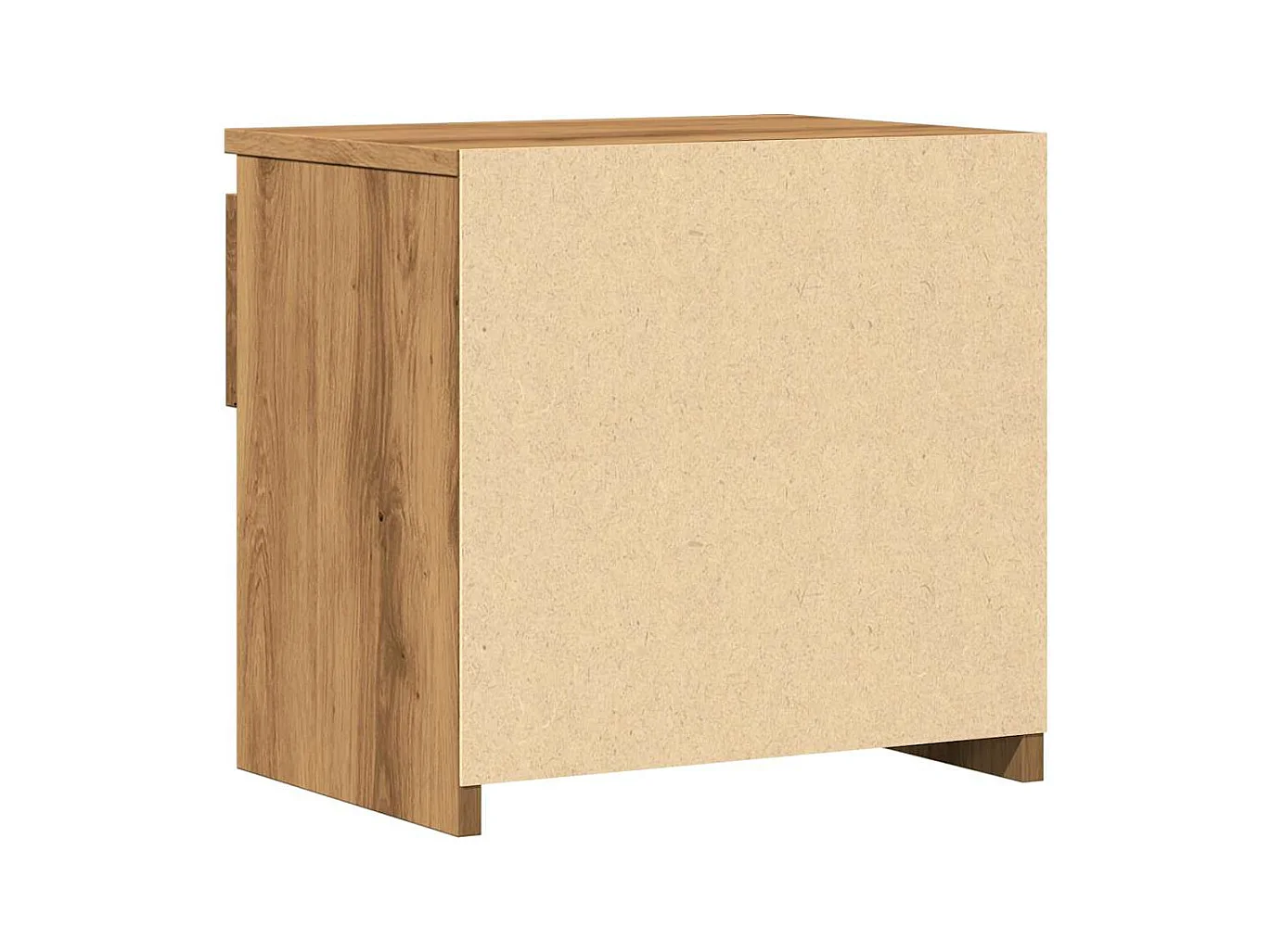 Table de chevet chêne artisanal 40x30x39 cm bois d'ingénierie
