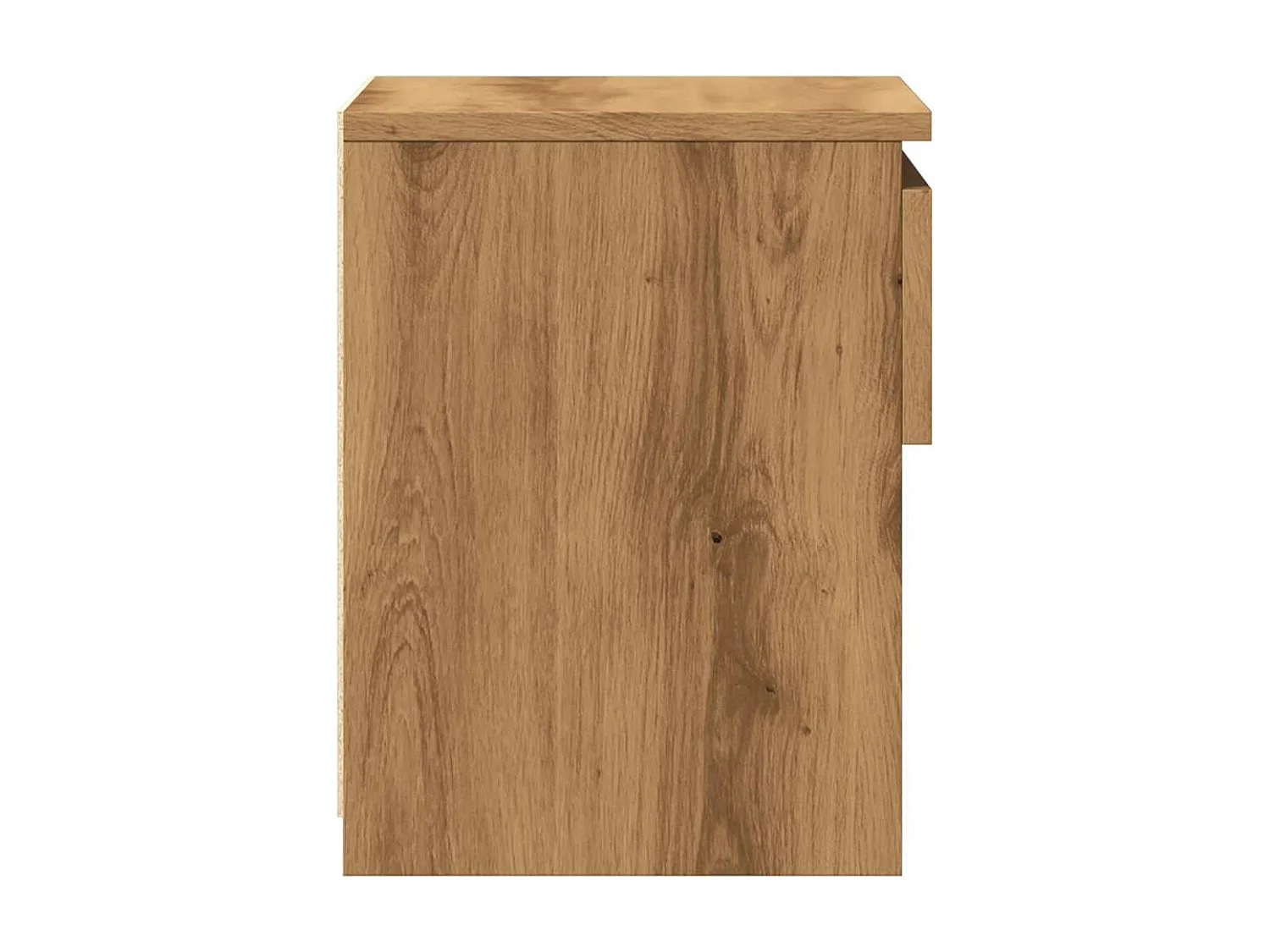 Table de chevet chêne artisanal 40x30x39 cm bois d'ingénierie