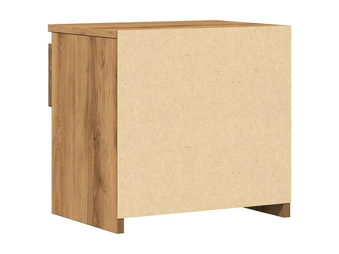 Table de chevet chêne artisanal 40x30x39 cm bois d'ingénierie