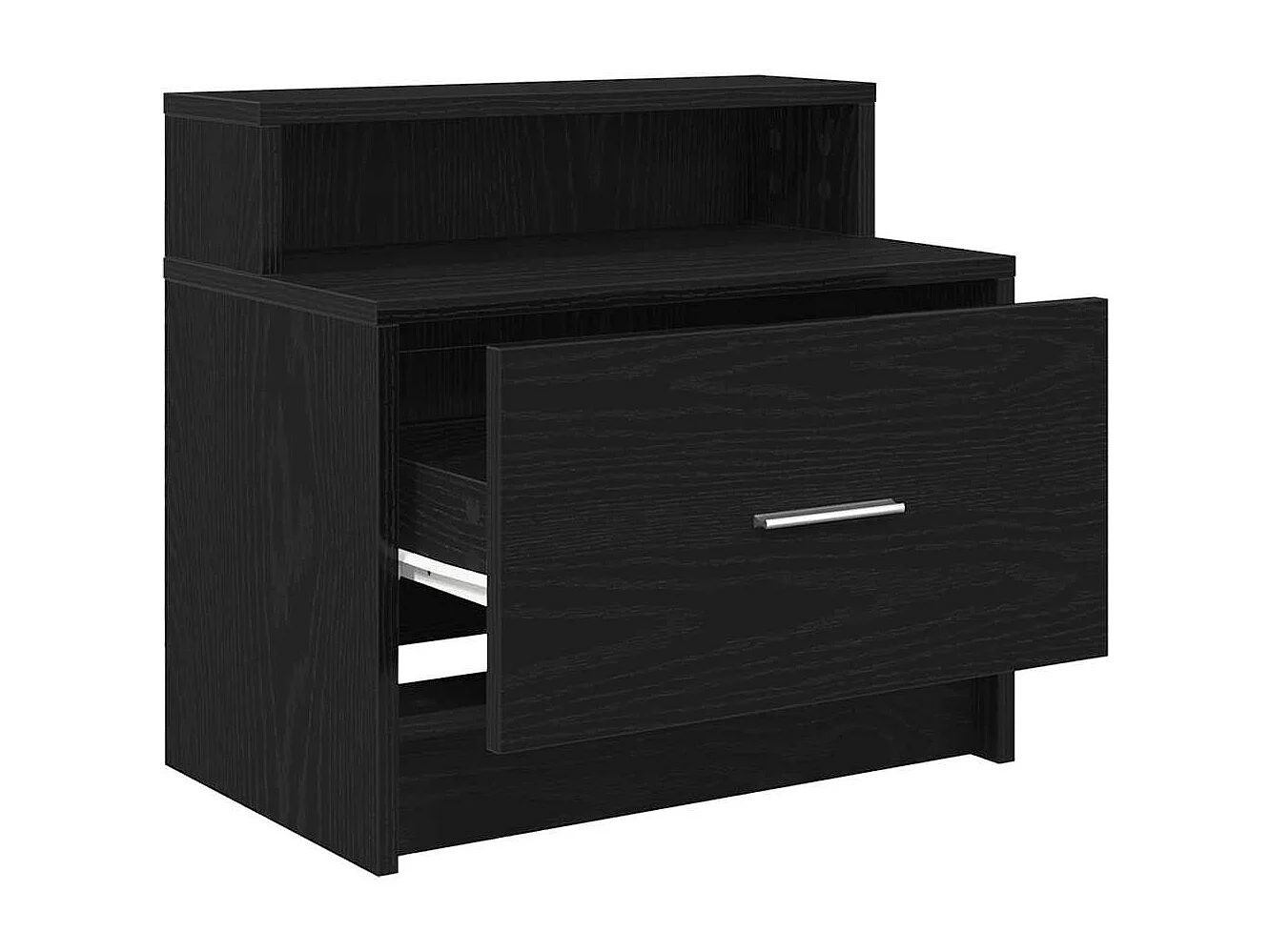 Mesa de cabeceira com gaveta 51x31x47 cm carvalho preto