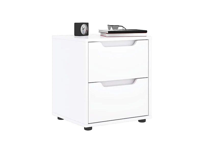 Table de chevet VISNES blanc 45x40x50 cm bois d'ingénierie