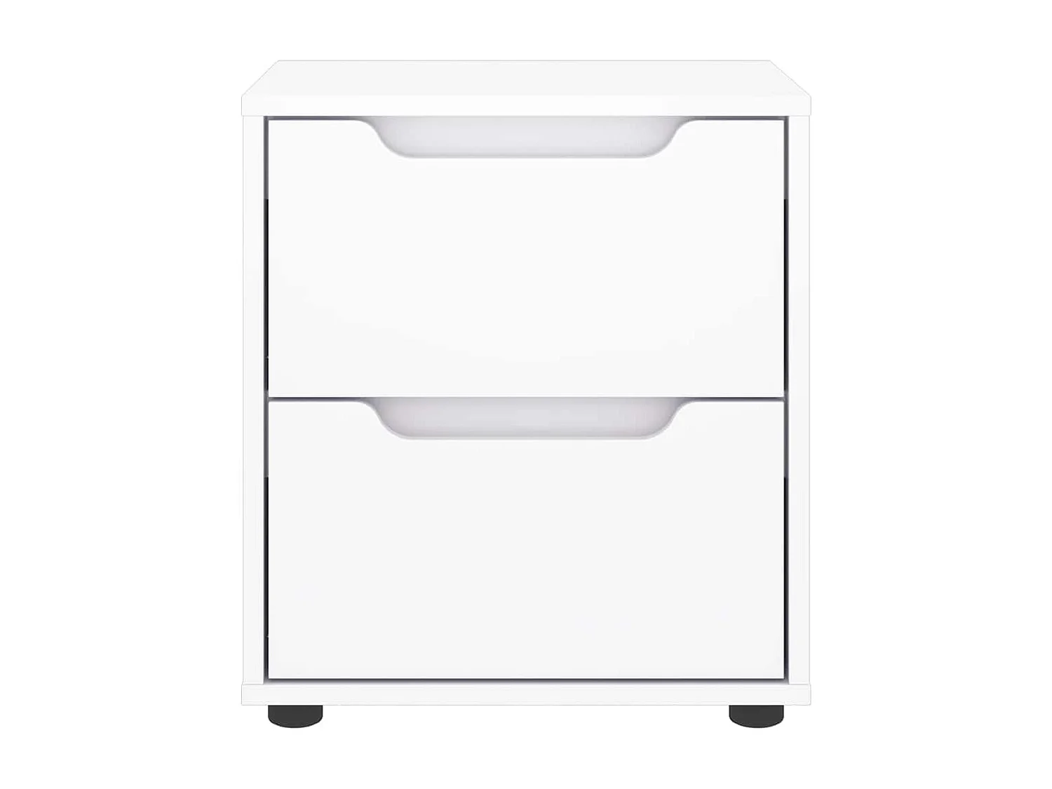 Table de chevet VISNES blanc 45x40x50 cm bois d'ingénierie