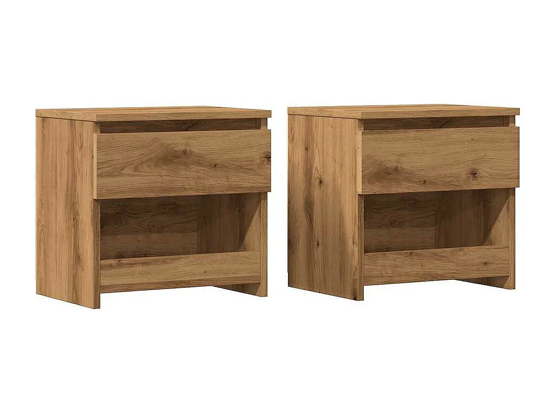 Mesas de cabeceira 2 peças derivados de madeira carvalho artisiano