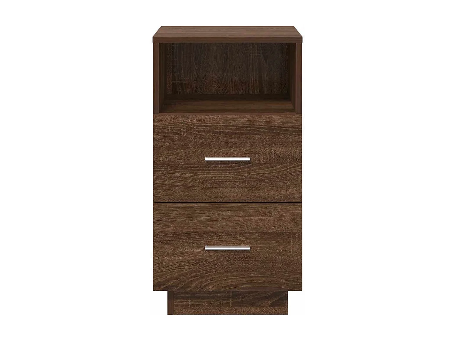 Tables de chevet 2 pièces avec 2 tiroirs chêne marron 36x36x68 cm