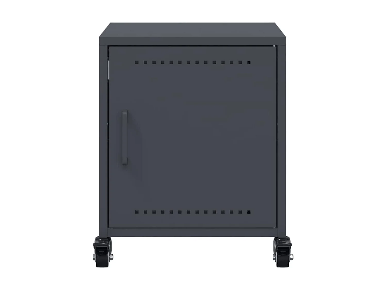 Tables de chevet 2 pièces anthracite 36x39x43,5 cm acier