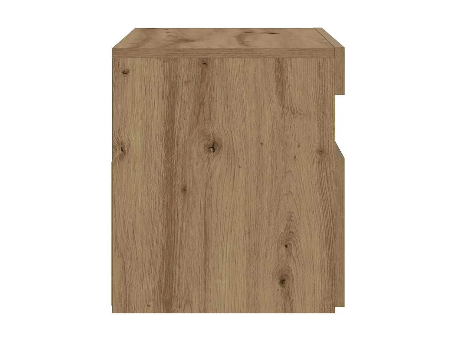 Table de chevet avec lumières LED chêne artisanal 60x35x40 cm