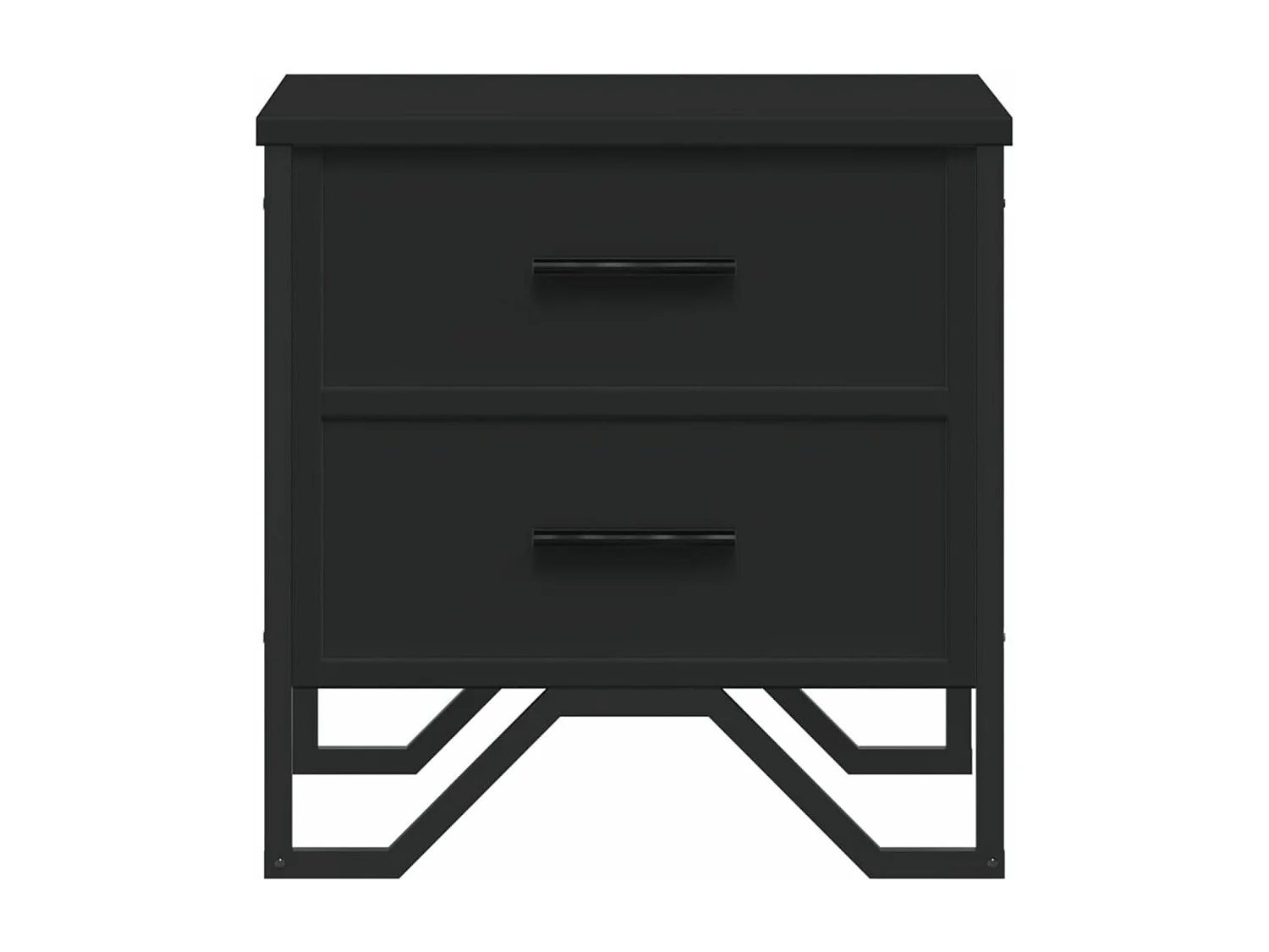 Mesa de cabeceira 2 peças 40x41x40 cm derivados de madeira preto