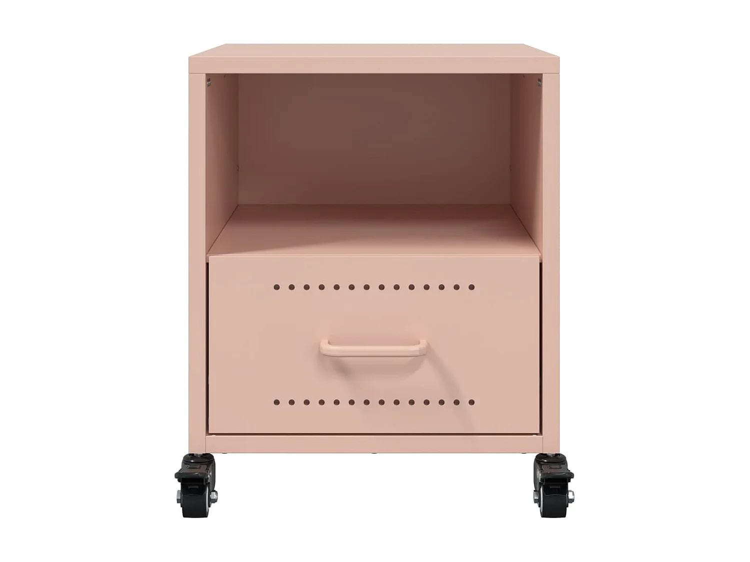 Tables de chevet 2 pièces rose 36x39x43,5 cm acier