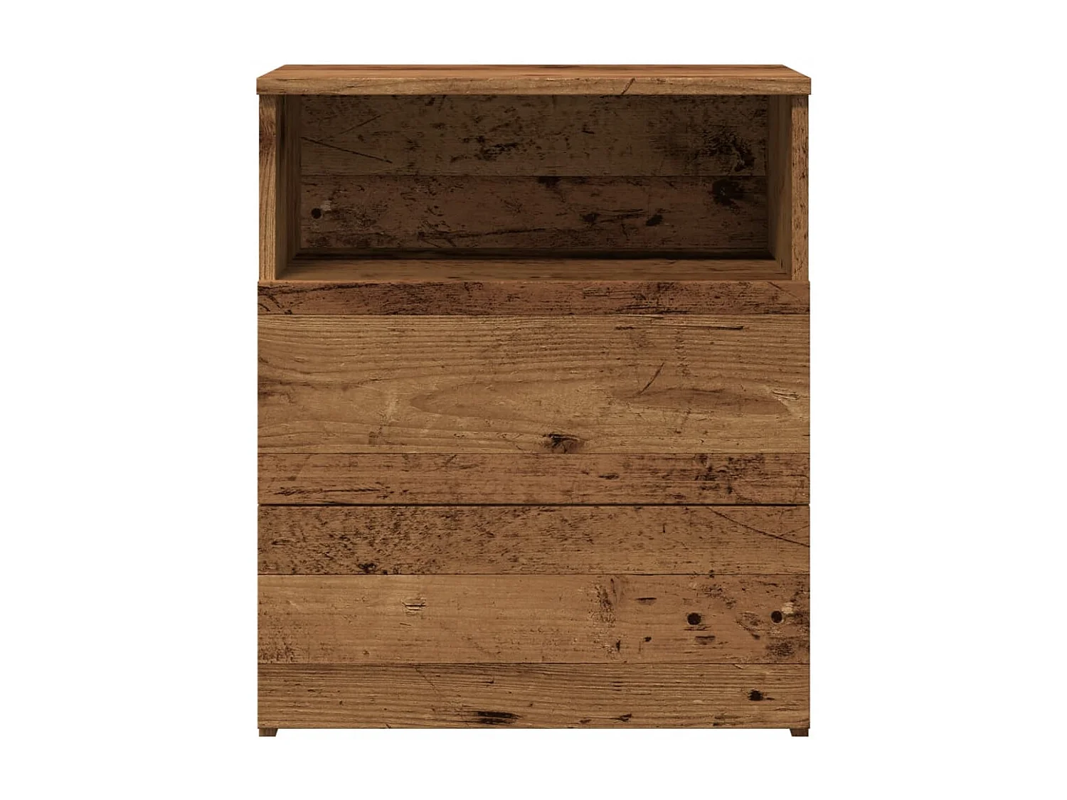 Table de chevet vieux bois 50x32x60 cm bois d'ingénierie