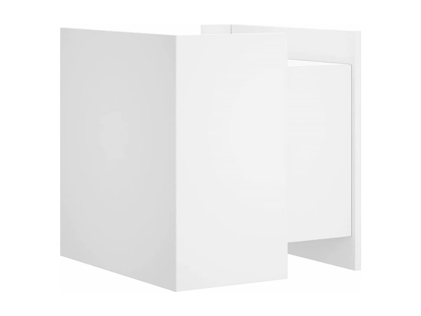 Table de chevet blanc 45x50x50 cm bois d’ingénierie