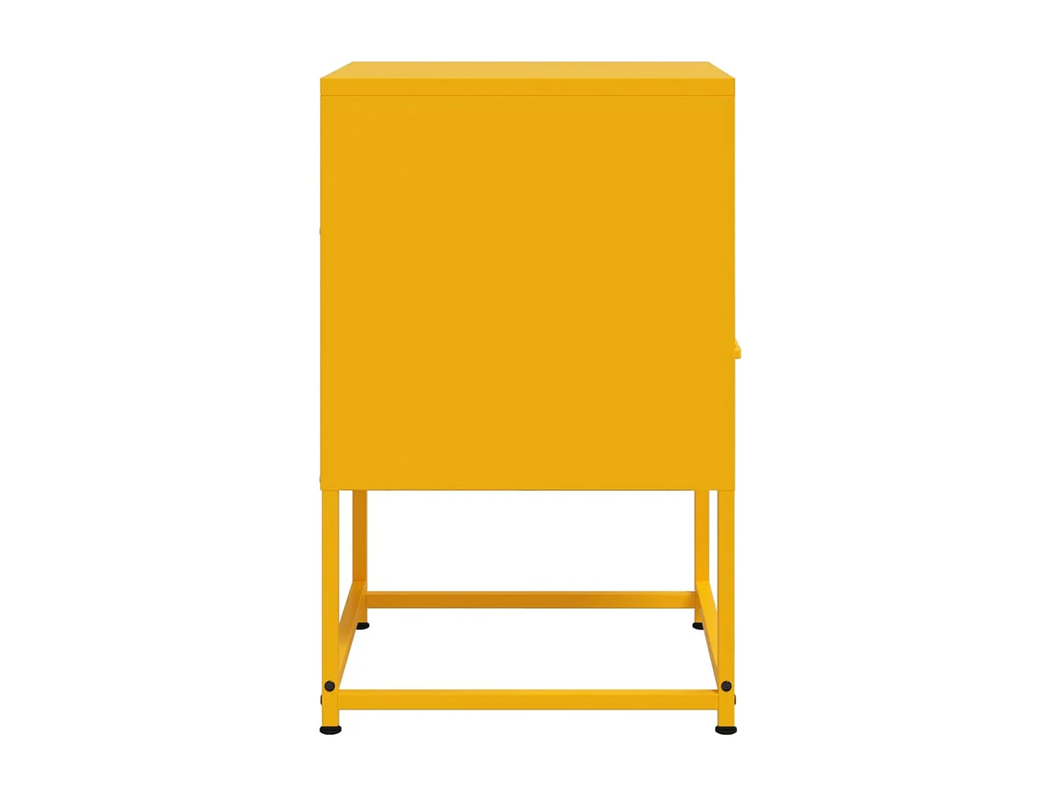 Table de chevet jaune moutarde 36x39x60,5 cm acier