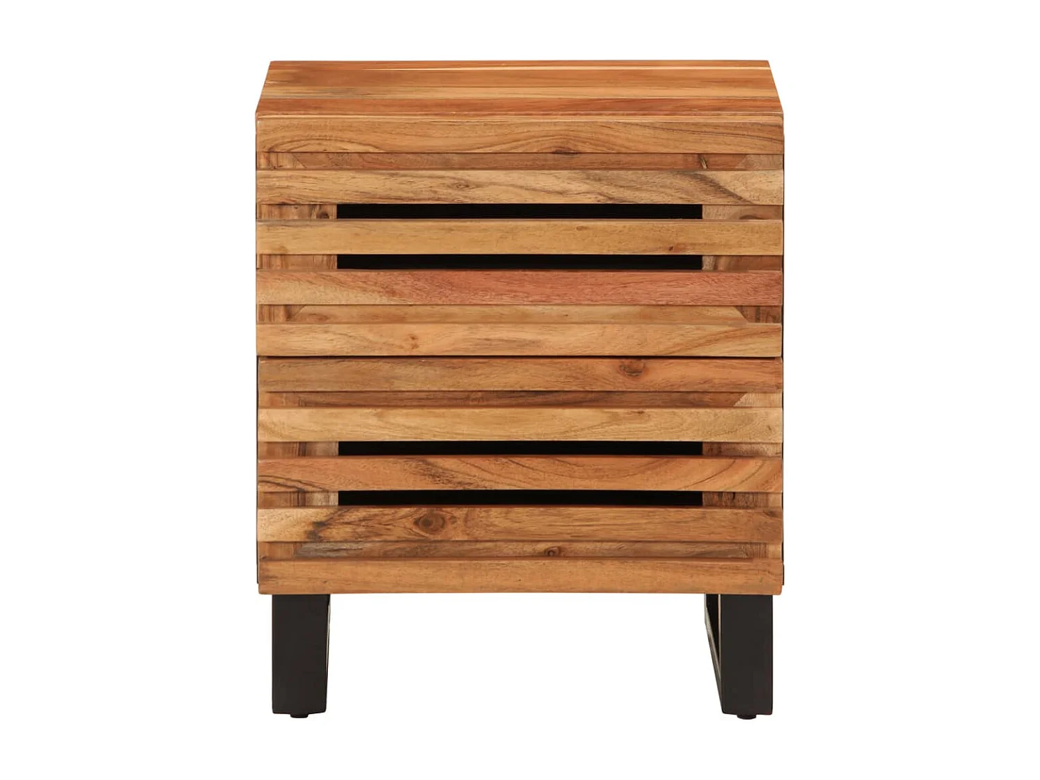 Tables de chevet 2 pièces 40x33x46 cm Bois d'acacia massif