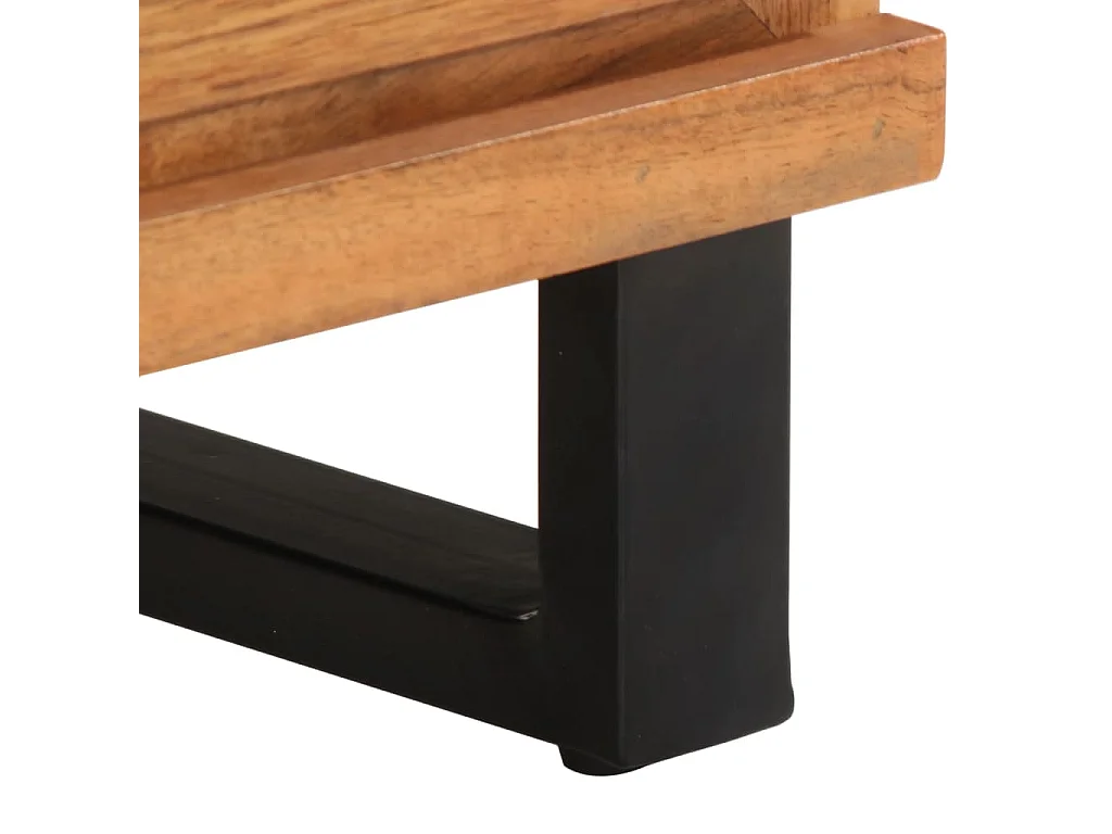 Mesitas de noche 2 unidades madera maciza de acacia 40x33x46 cm