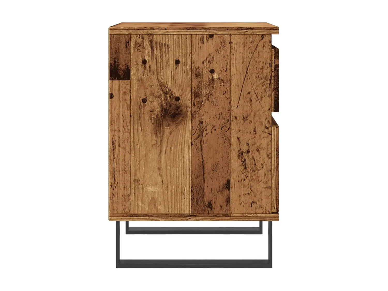 Mesita de noche madera ingeniería madera envejecida 40x35x50 cm