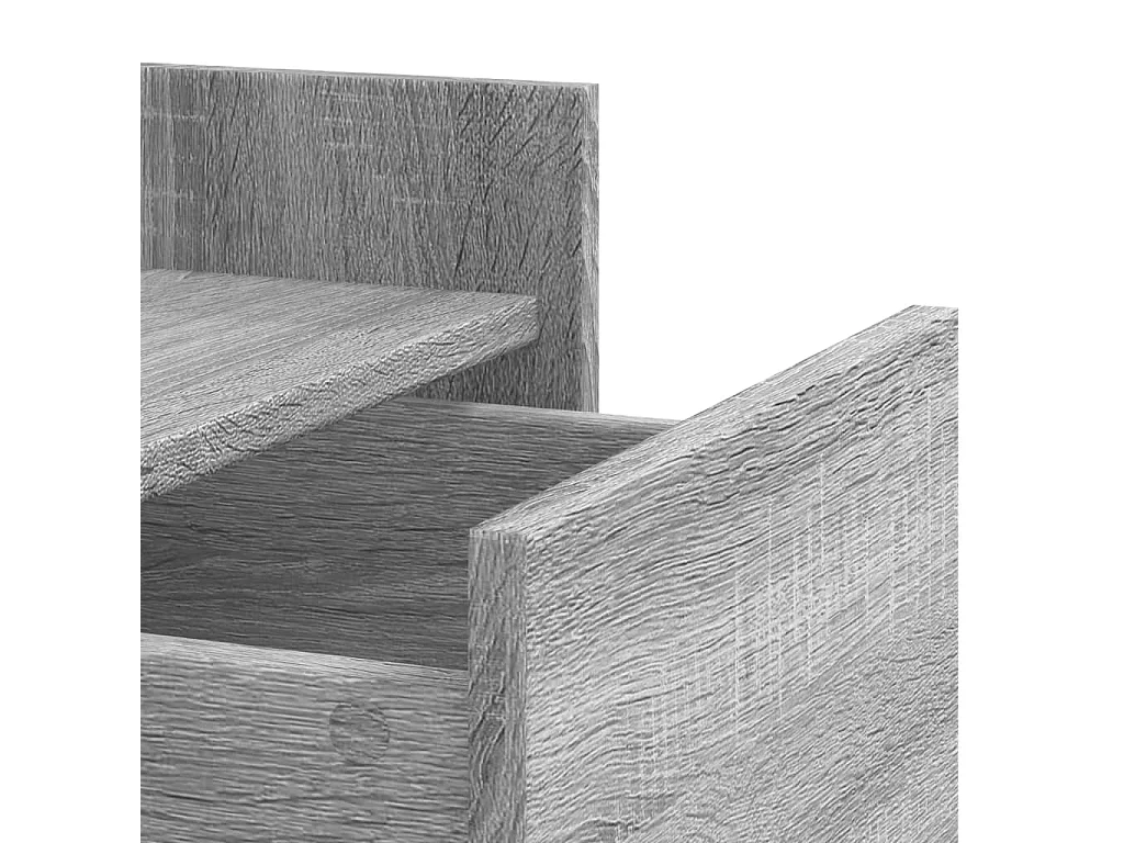 Table de chevet sonoma gris 45x50x65 cm bois d'ingénierie