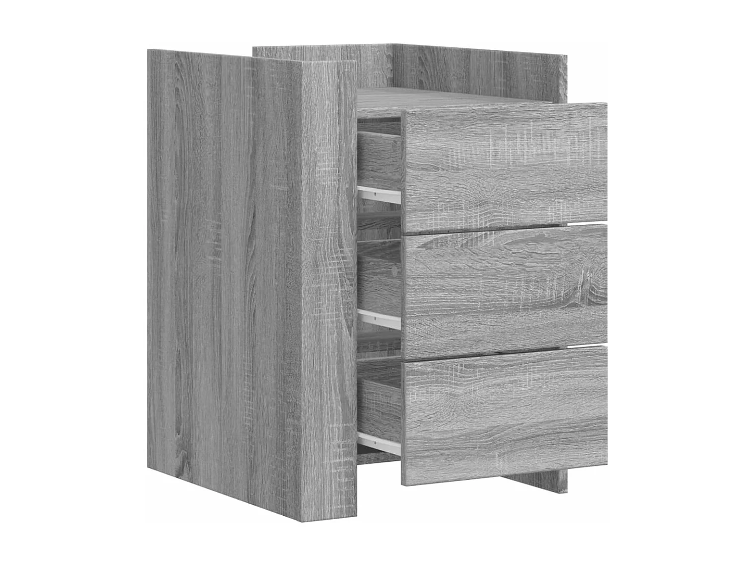 Table de chevet sonoma gris 45x50x65 cm bois d'ingénierie