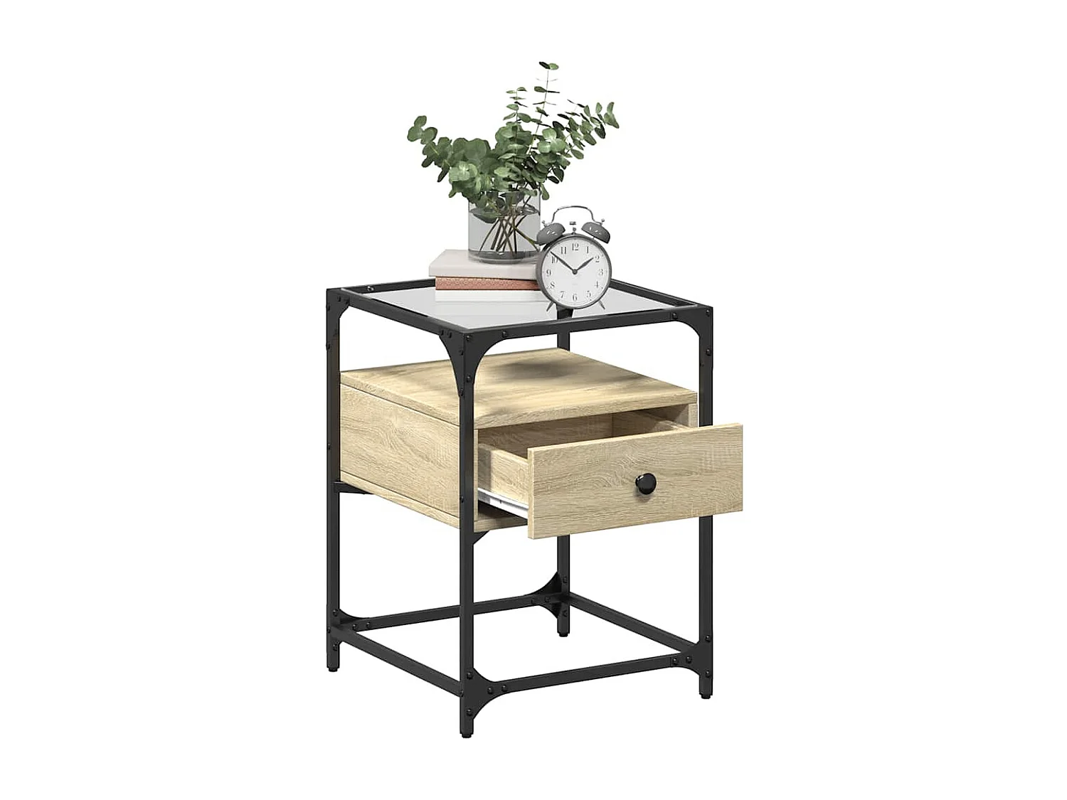 Table de chevet chêne sonoma 40x40x55 cm bois d’ingénierie