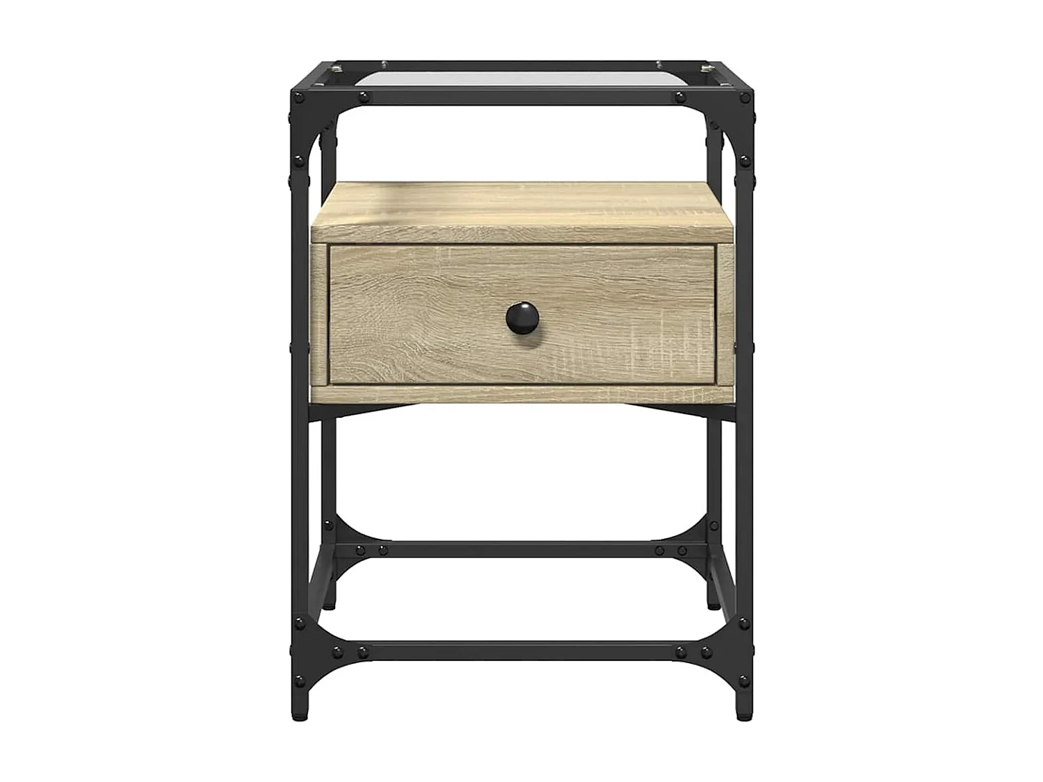 Table de chevet chêne sonoma 40x40x55 cm bois d’ingénierie