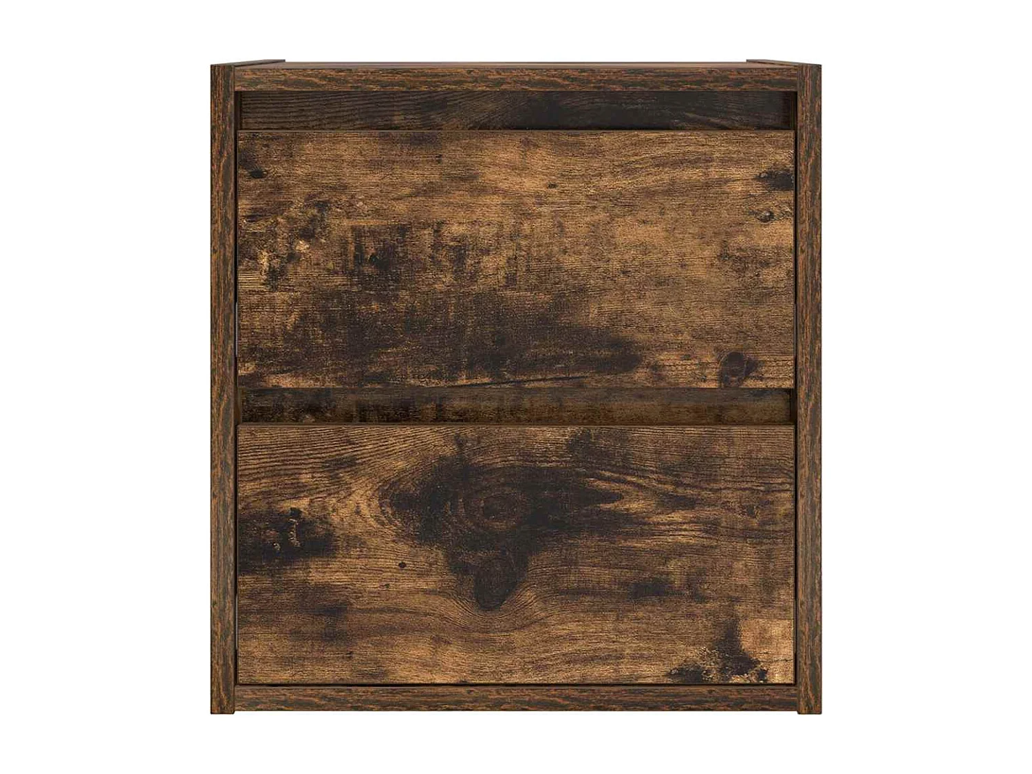 Table de chevet murale chêne fumé 38x34x40 cm