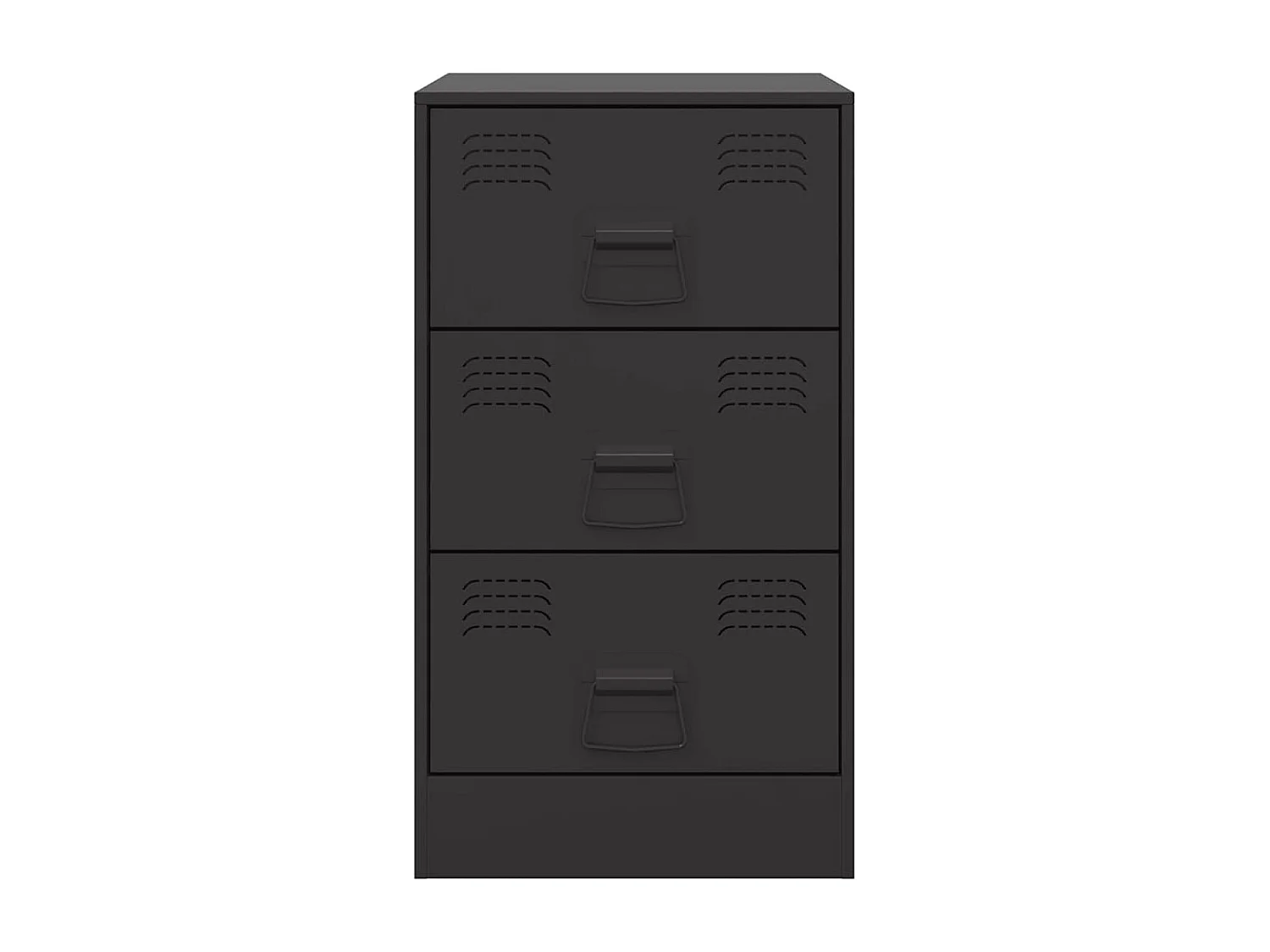 Table de chevet noir 34,5x39x62 cm acier